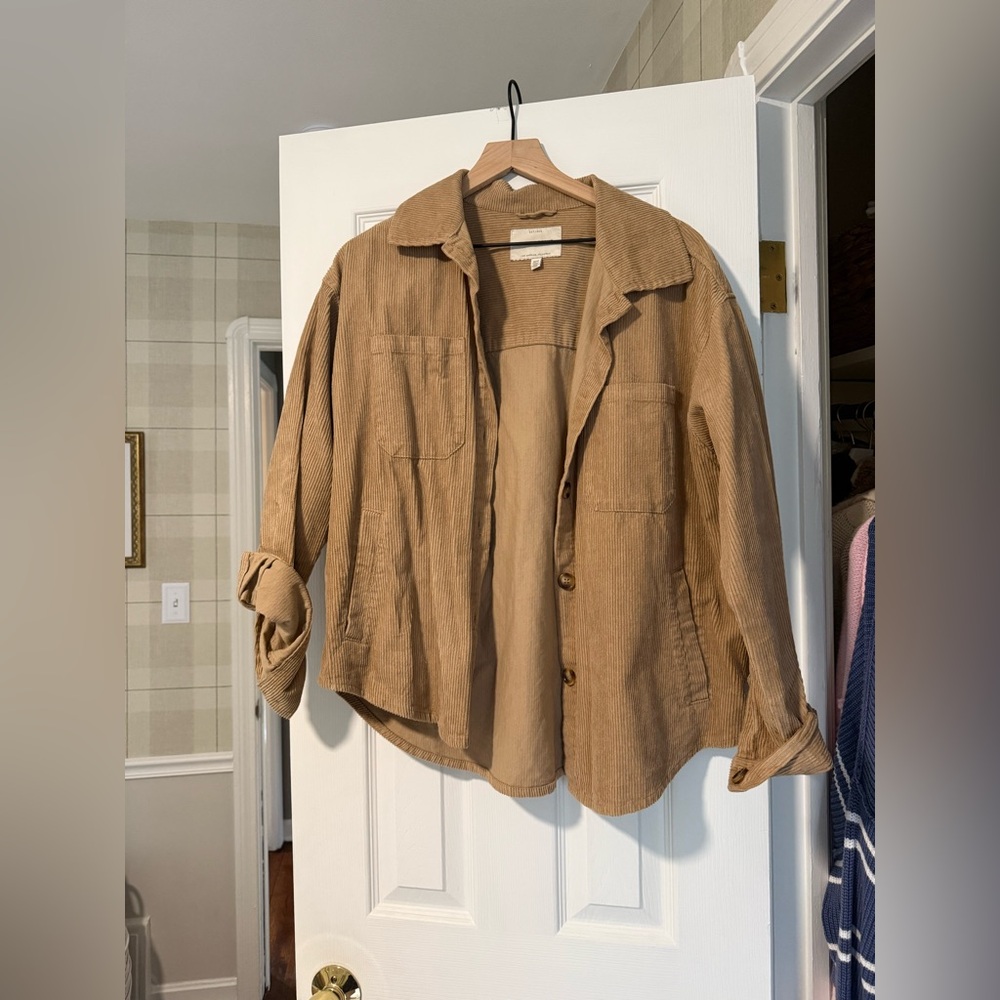 Lucky Brand Tan Utility Jacket with Relaxed Fit